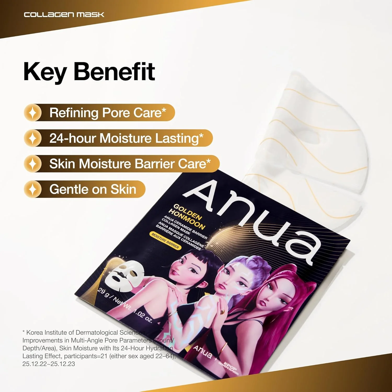 K-Pop Demon Hunters Ceramide Barrier Collagen Mask Golden Honmoon - Image 7