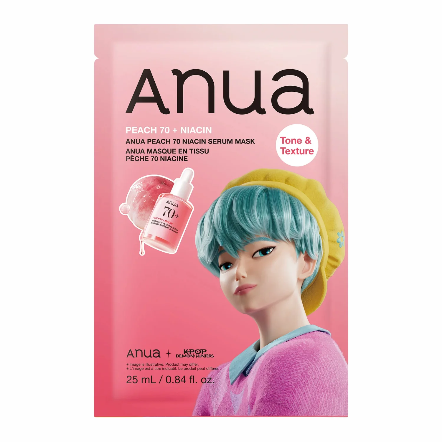 K-Pop Demon Hunters Peach 70 Niacin Serum Mask Baby Saja