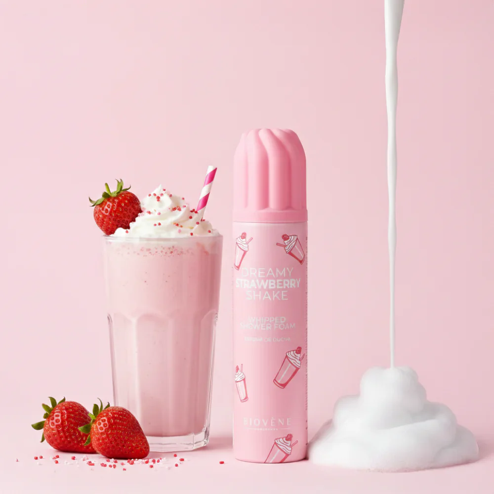 Dreamy Strawberry Shake Whipped Shower Foam - Image 2