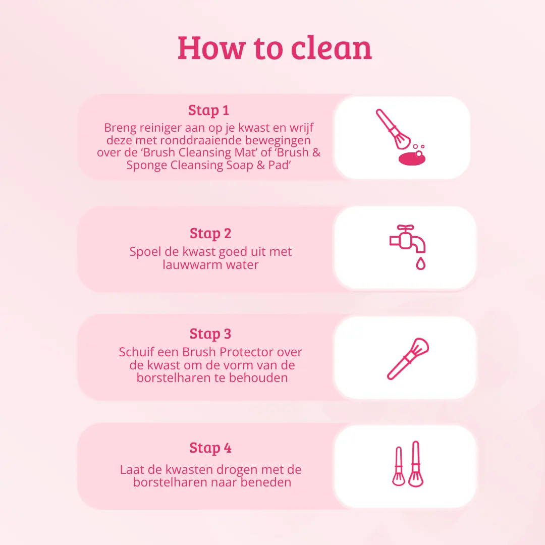 Pink & Rose Gold Small Fan Brush - Image 6