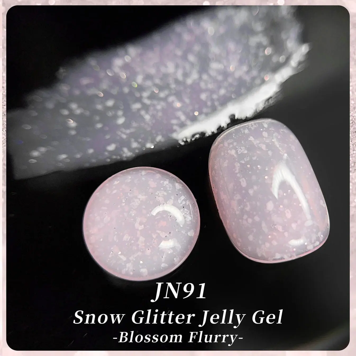 Jelly Nude Snow Glitter Gel JN91 - Image 5