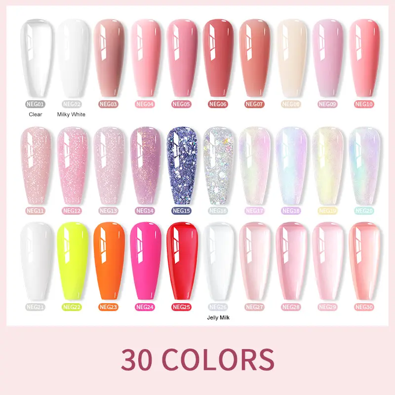 Pure Color & Glitter Non Stick Hand Extension Gel NEG25 - Image 7