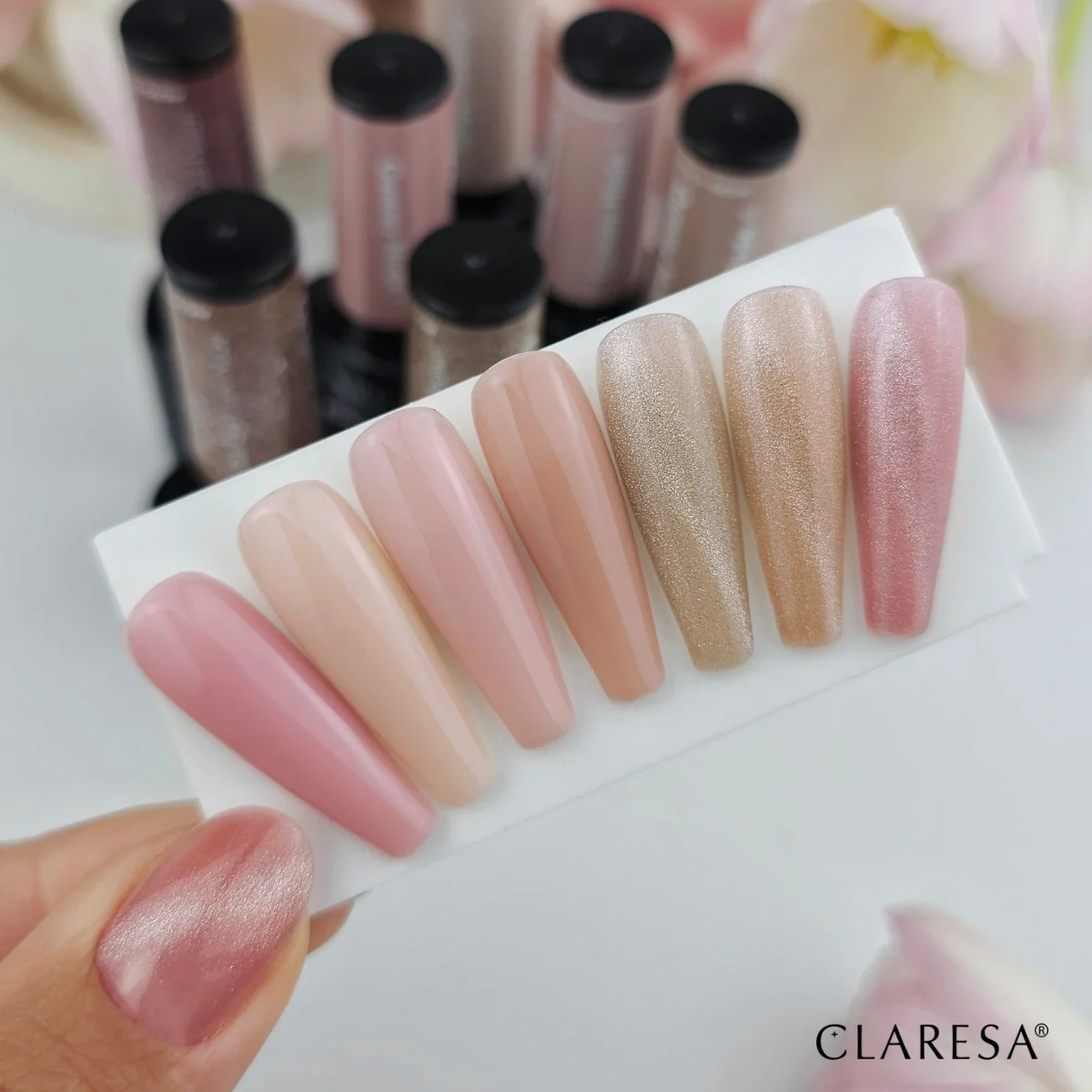 UV/LED Cat Eye Nail Polish Nude Glow Light Peach - Image 5