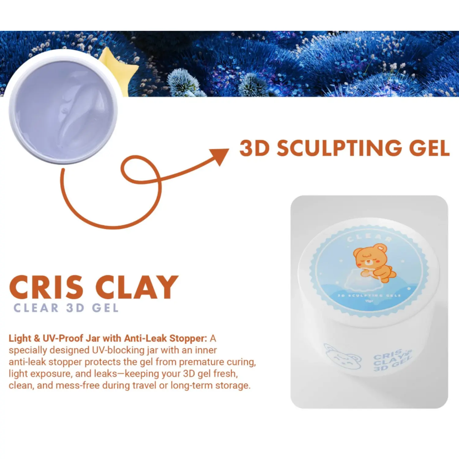 Cris Clay Korean Clear 3D Gel - Image 6
