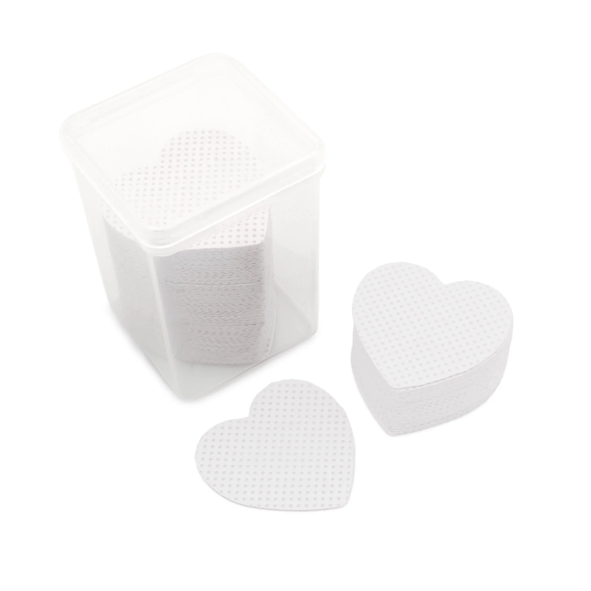Heart-Shaped Nail Cleansing Wipe White 200pcs
