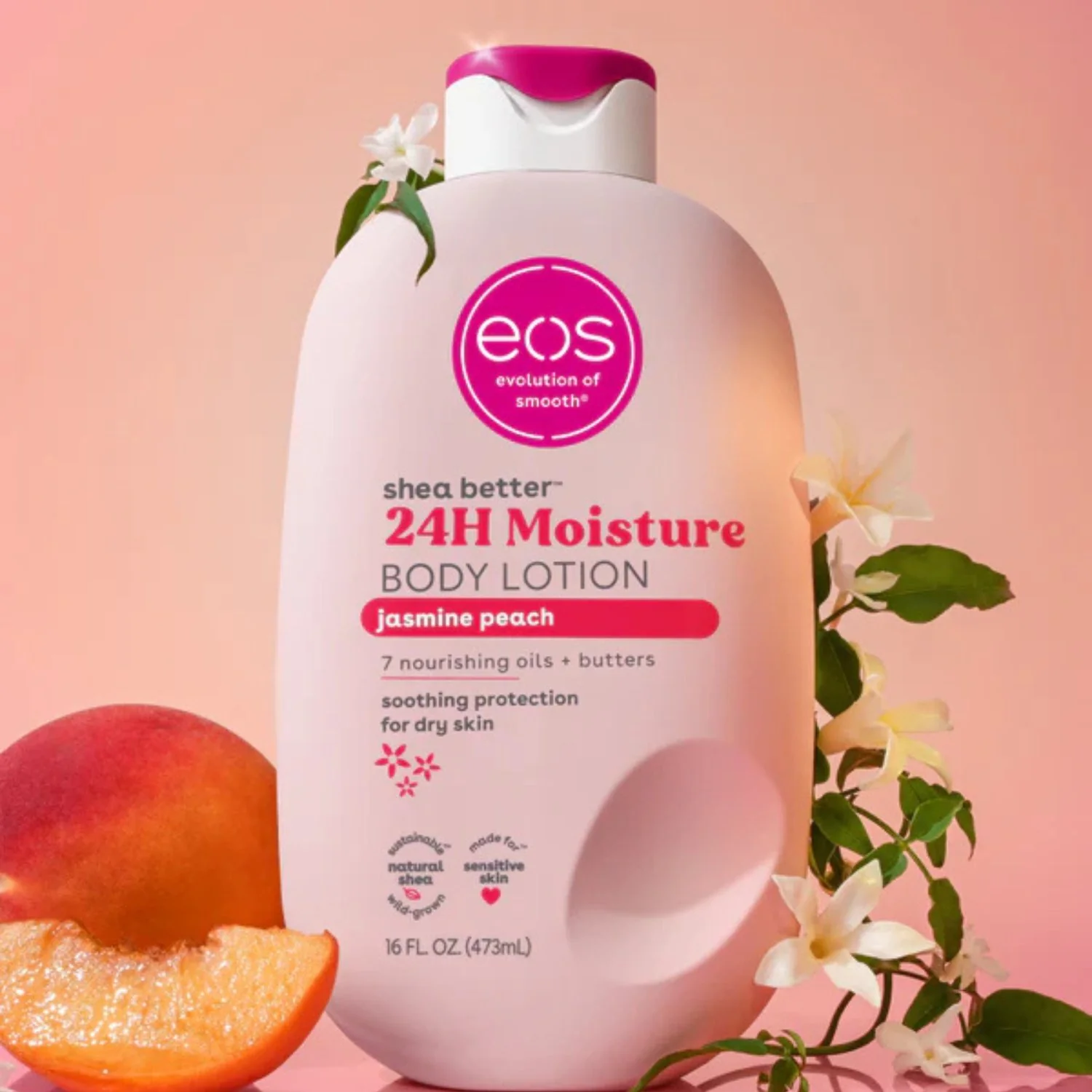Shea Better Body Lotion Jasmine Peach Flip Cap - Image 3