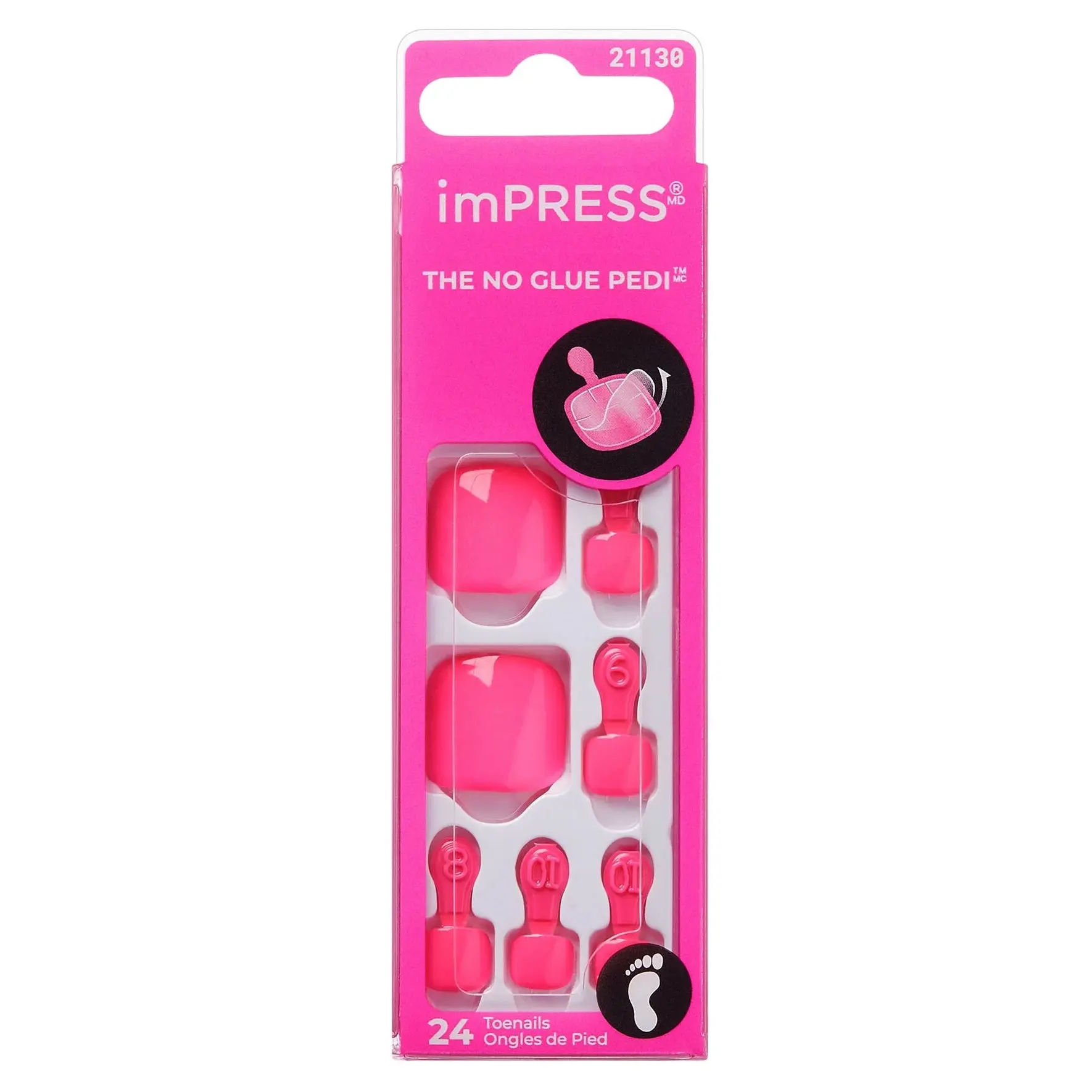 Impress Toenails Tickle Me Pink