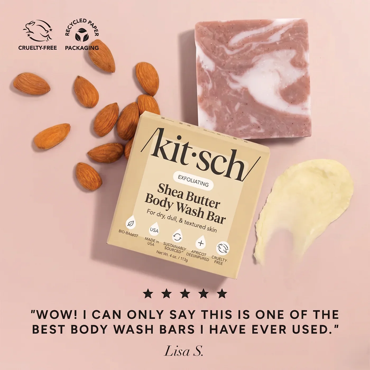 Shea Butter Exfoliating Solid Body Wash - Image 3