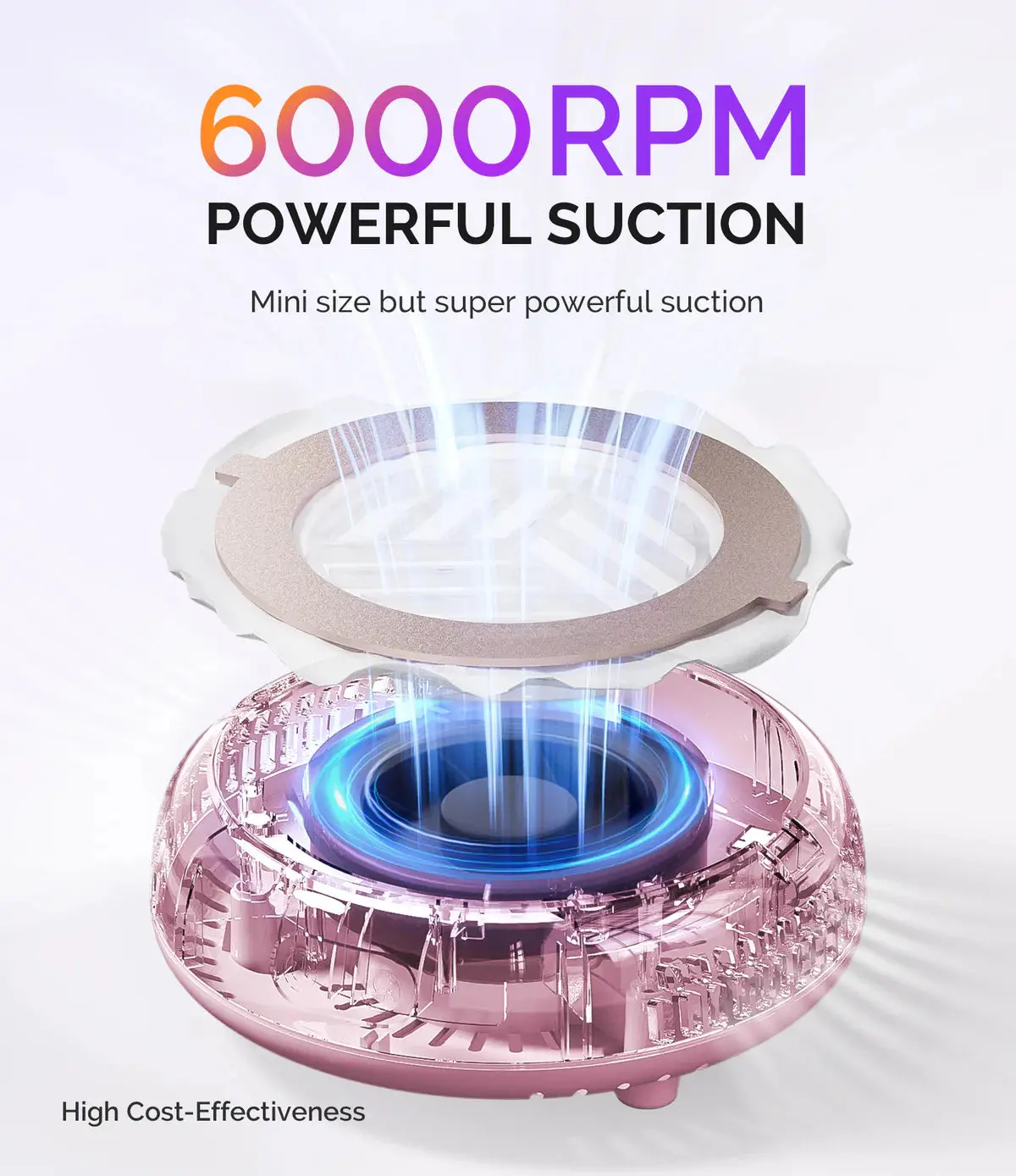 HProA Nail Dust Collector Pink - Image 4