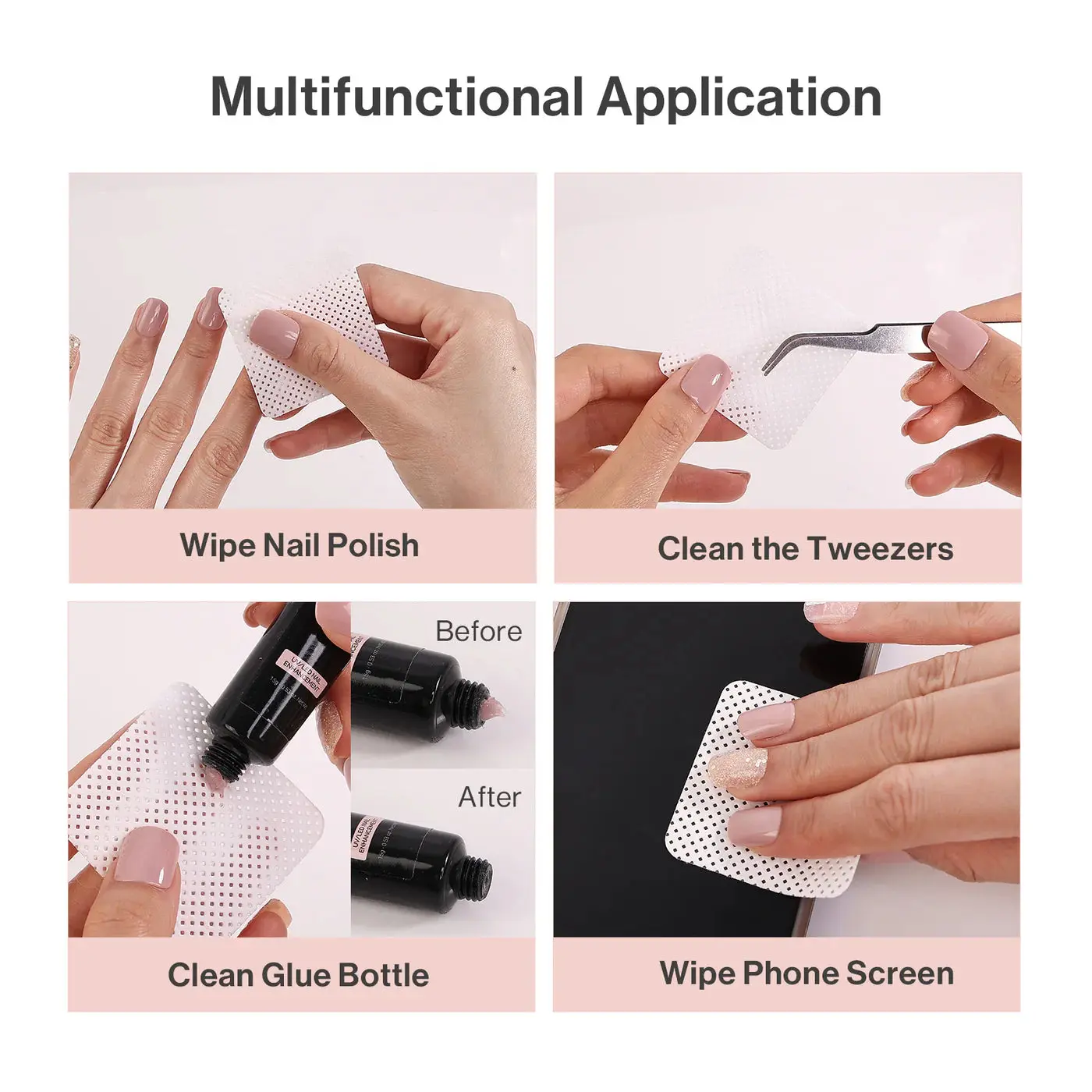 Lint Free Nail Wipes 1050Pcs - Image 2