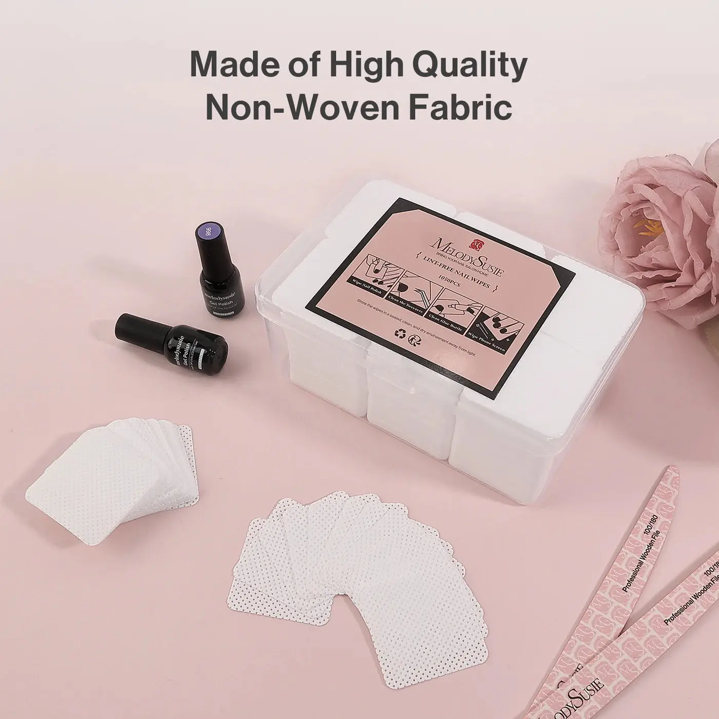 Lint Free Nail Wipes 1050Pcs - Image 3