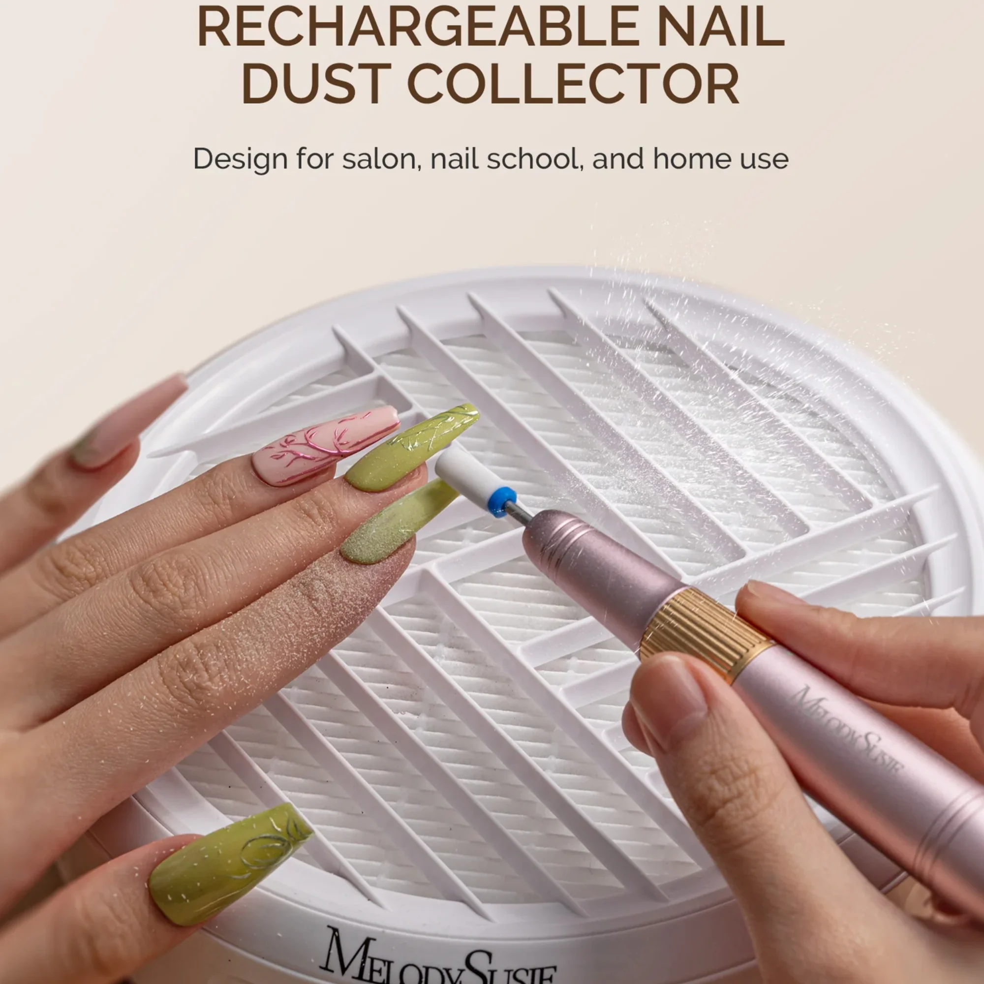 SProR Cordless & Rechargeable Nail Dust Collector White - Image 6