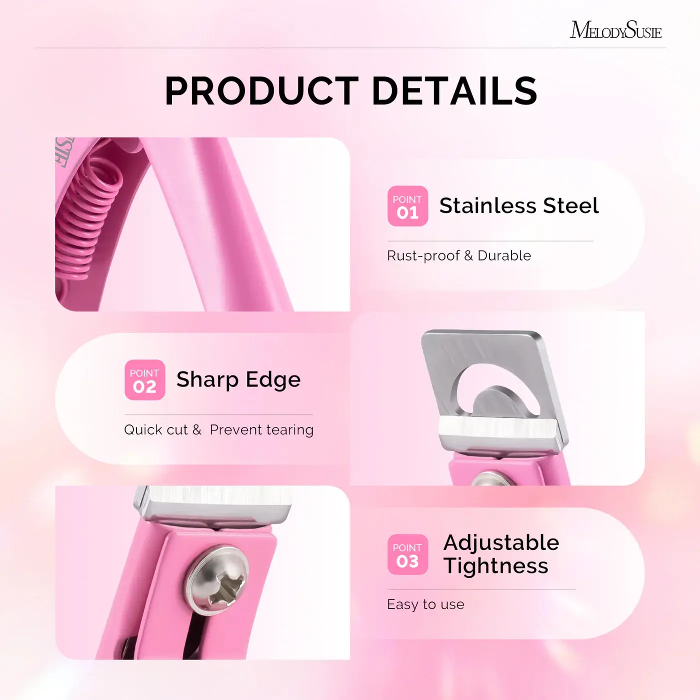 Stainless Steel Edge Cutter Pink - Image 5