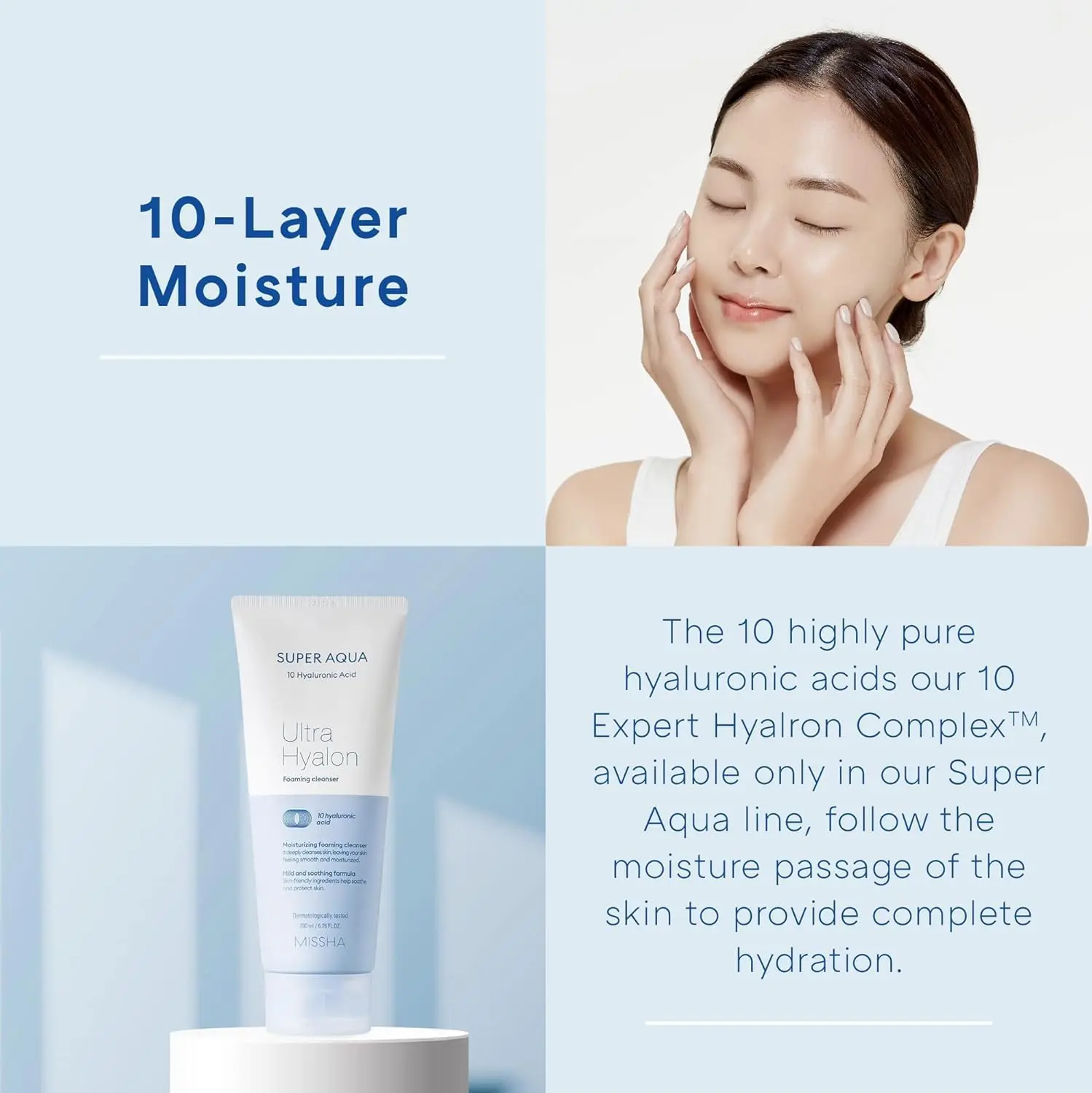 Super Aqua Ultra Hyalron Foaming Cleanser - Image 3