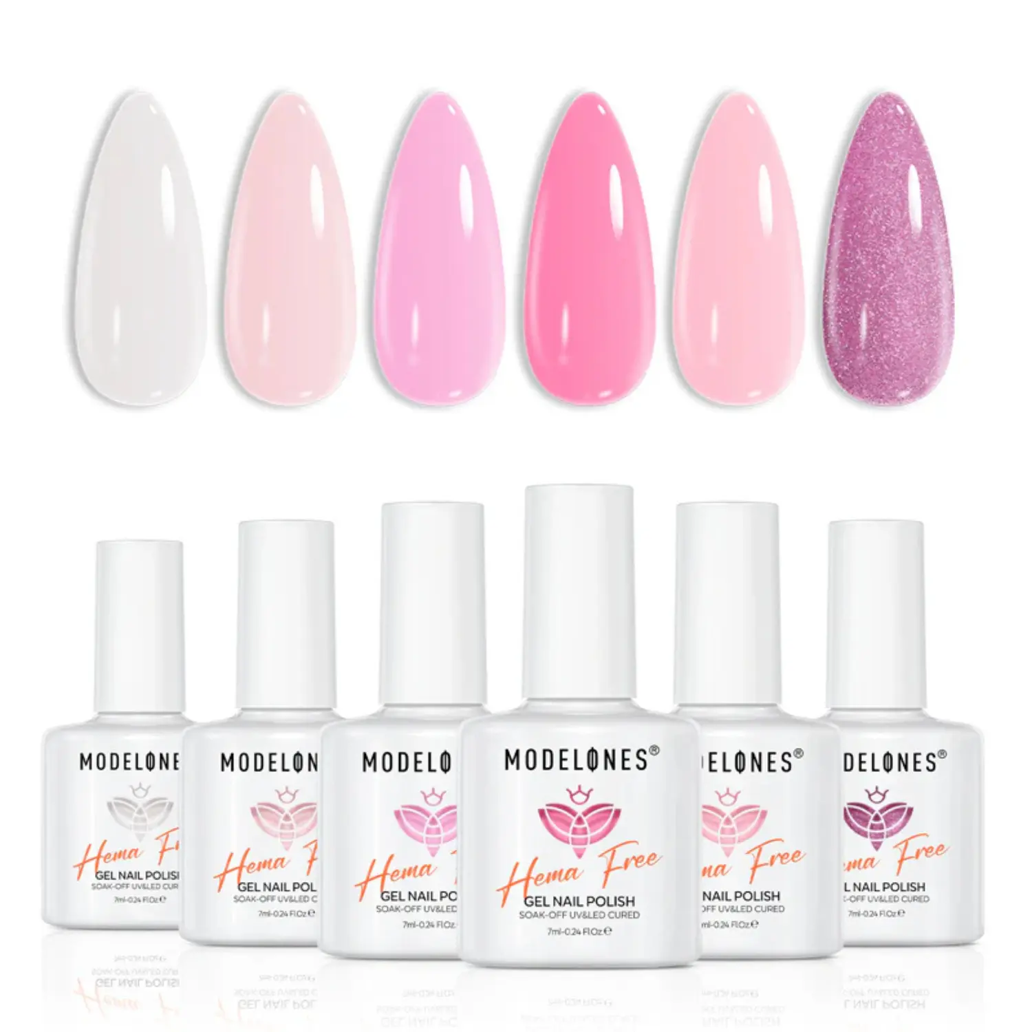 Gel Nail Polish Set Neon Bloom