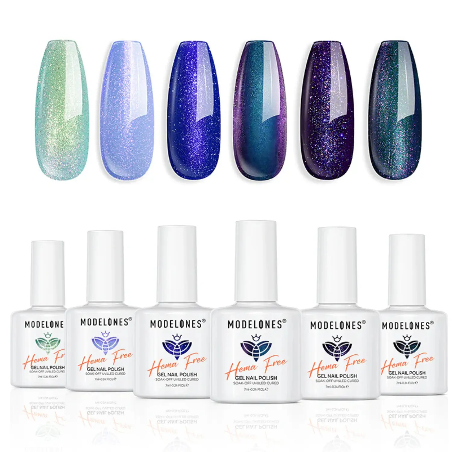 Gel Nail Polish Set Pixel Heart