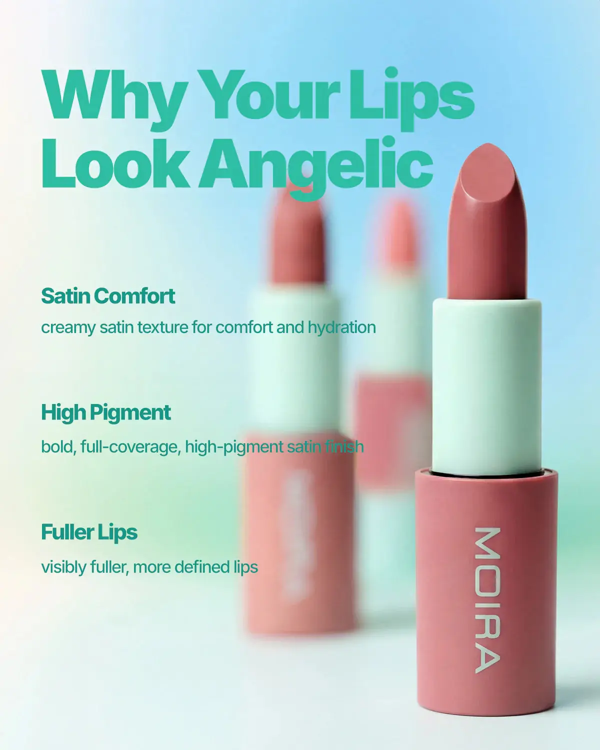 Angel Satin Lipstick 002 Halo Glow - Image 6