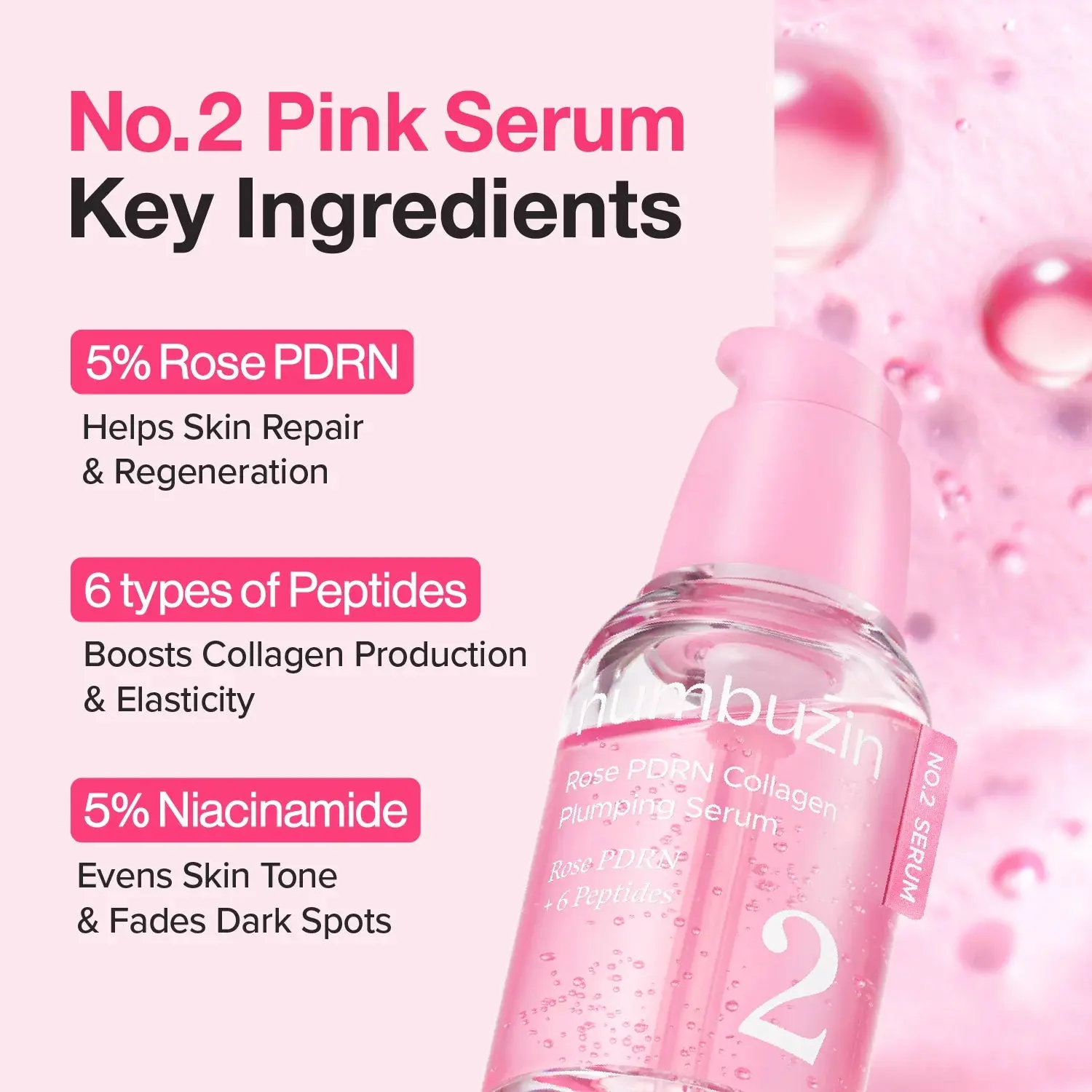 No.2 Rose PDRN Collagen Plumping Serum - Image 4