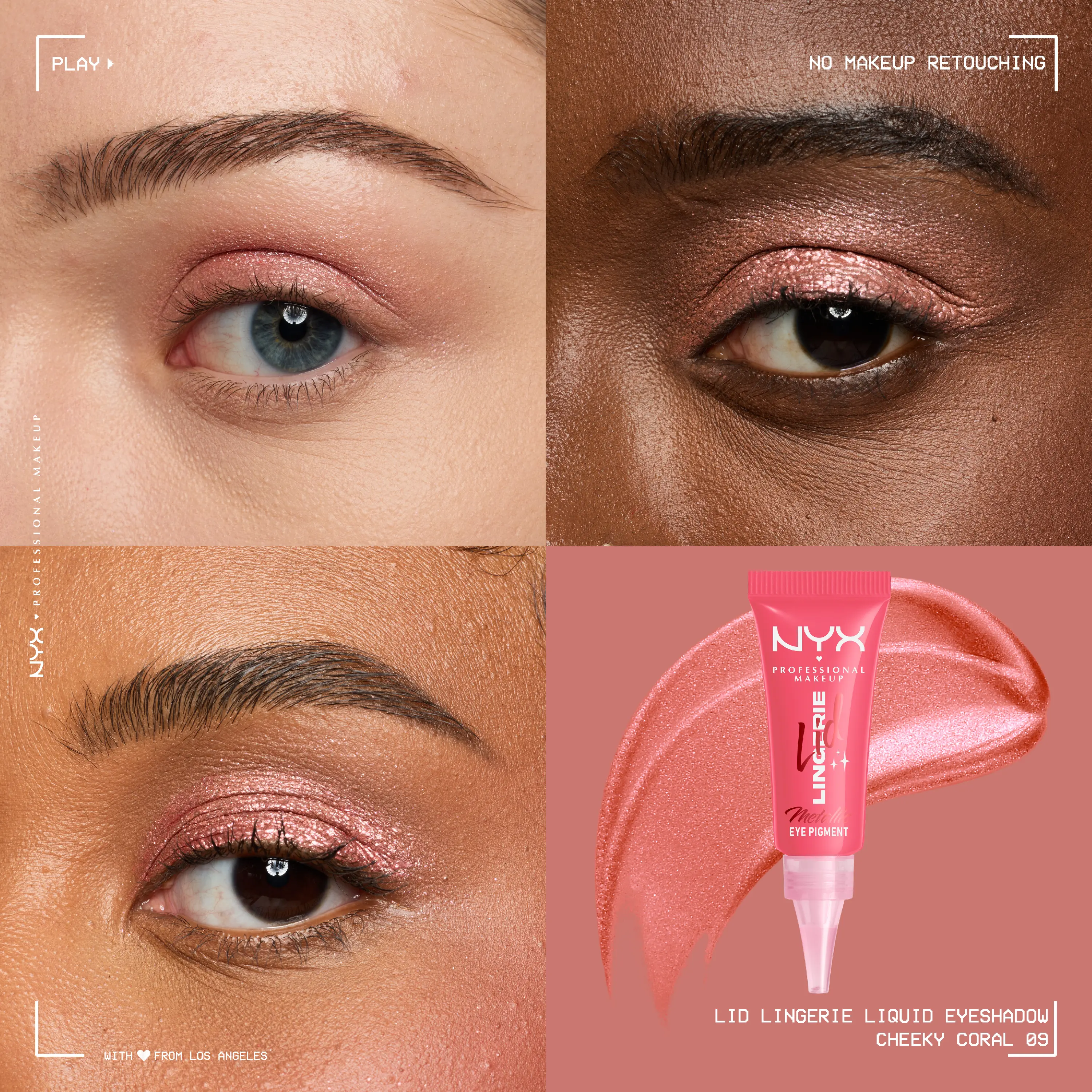 Lid Lingerie Cream Eye Pigment 09 Cheeky Coral - Image 4