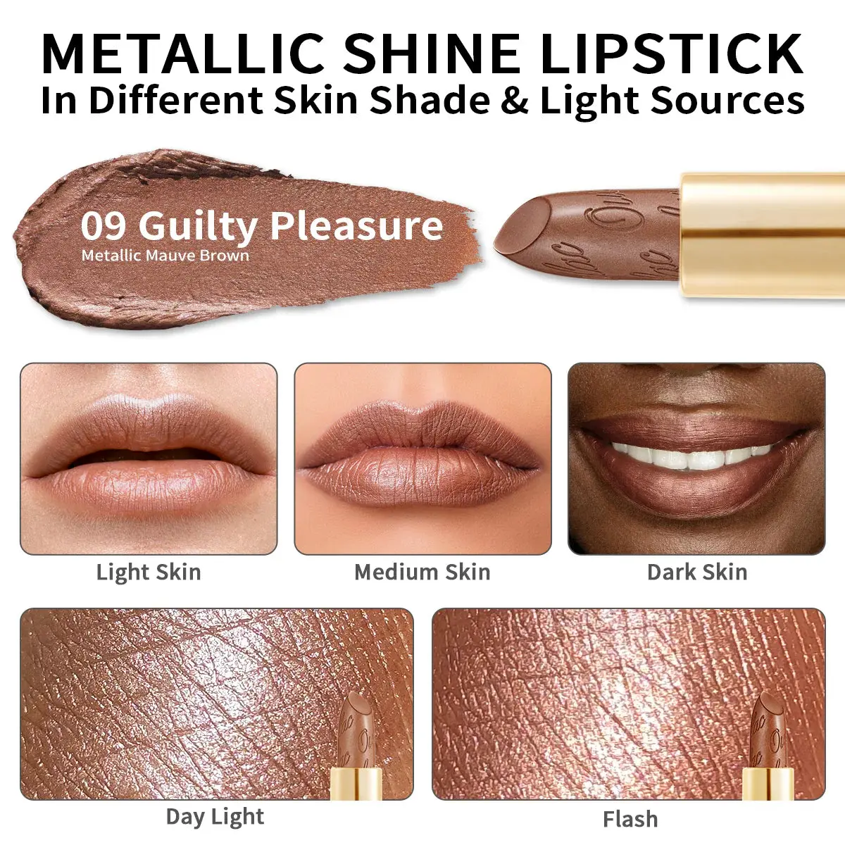 Metallic Shine Lipstick 09 Guilty Pleasure - Image 2