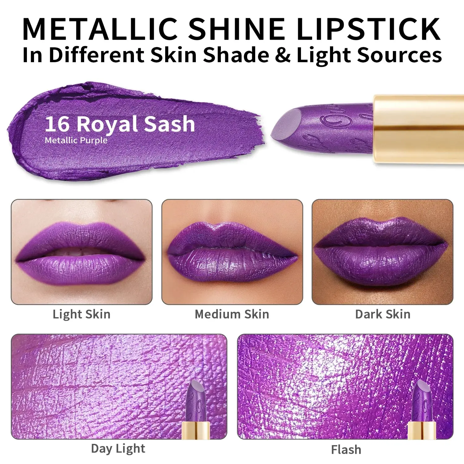 Metallic Shine Lipstick 16 Royal Sash - Image 2