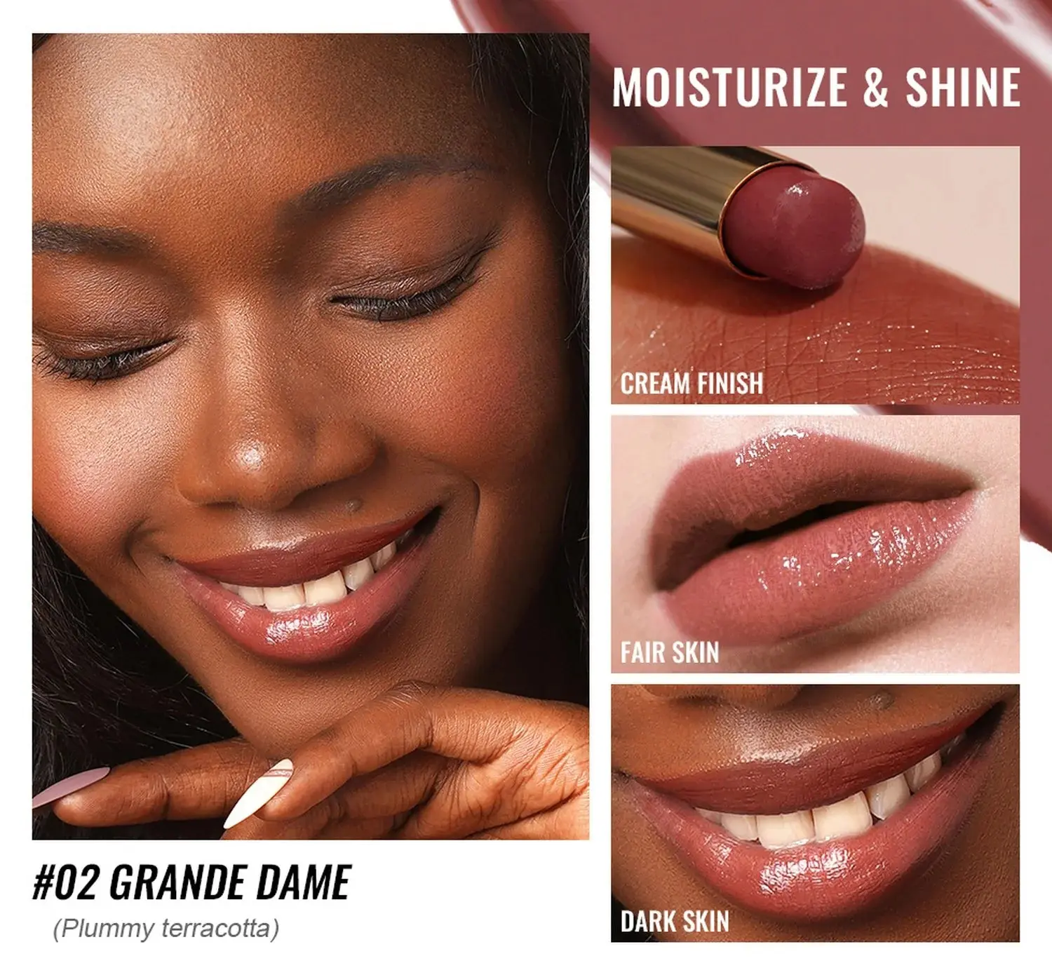 Moisture Shine Lipstick 02 Grande Dame - Image 2