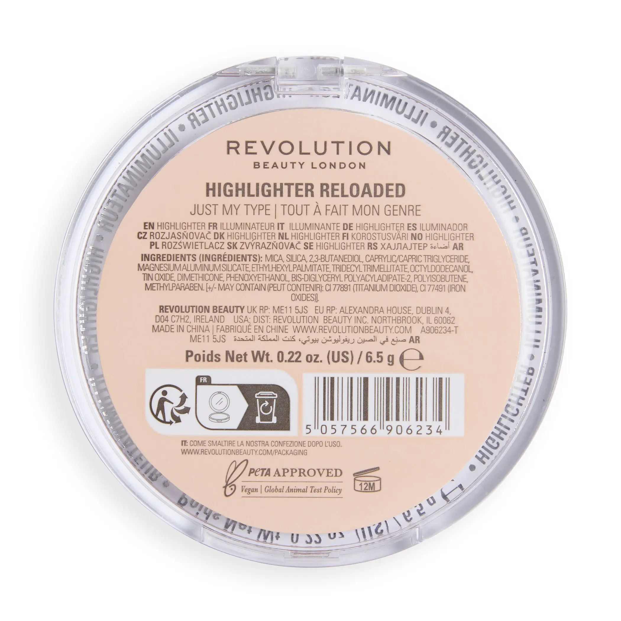 Reloaded Highlighter Just My Type Talc Free - Image 5