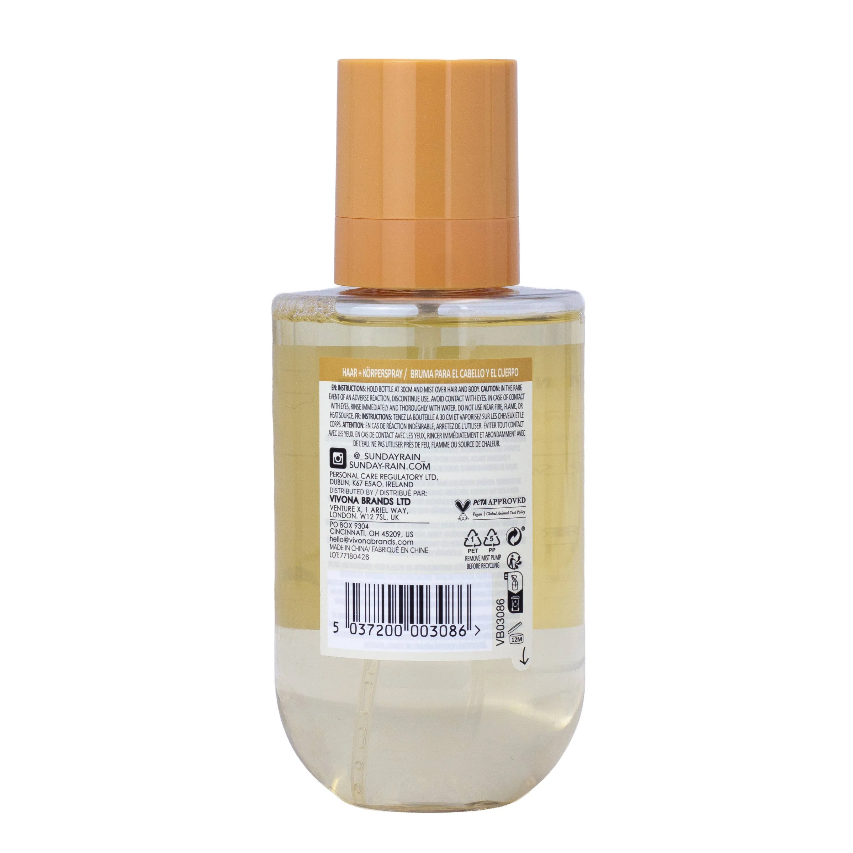 Warm Vanilla Sugar Hair + Body Mist - Image 3