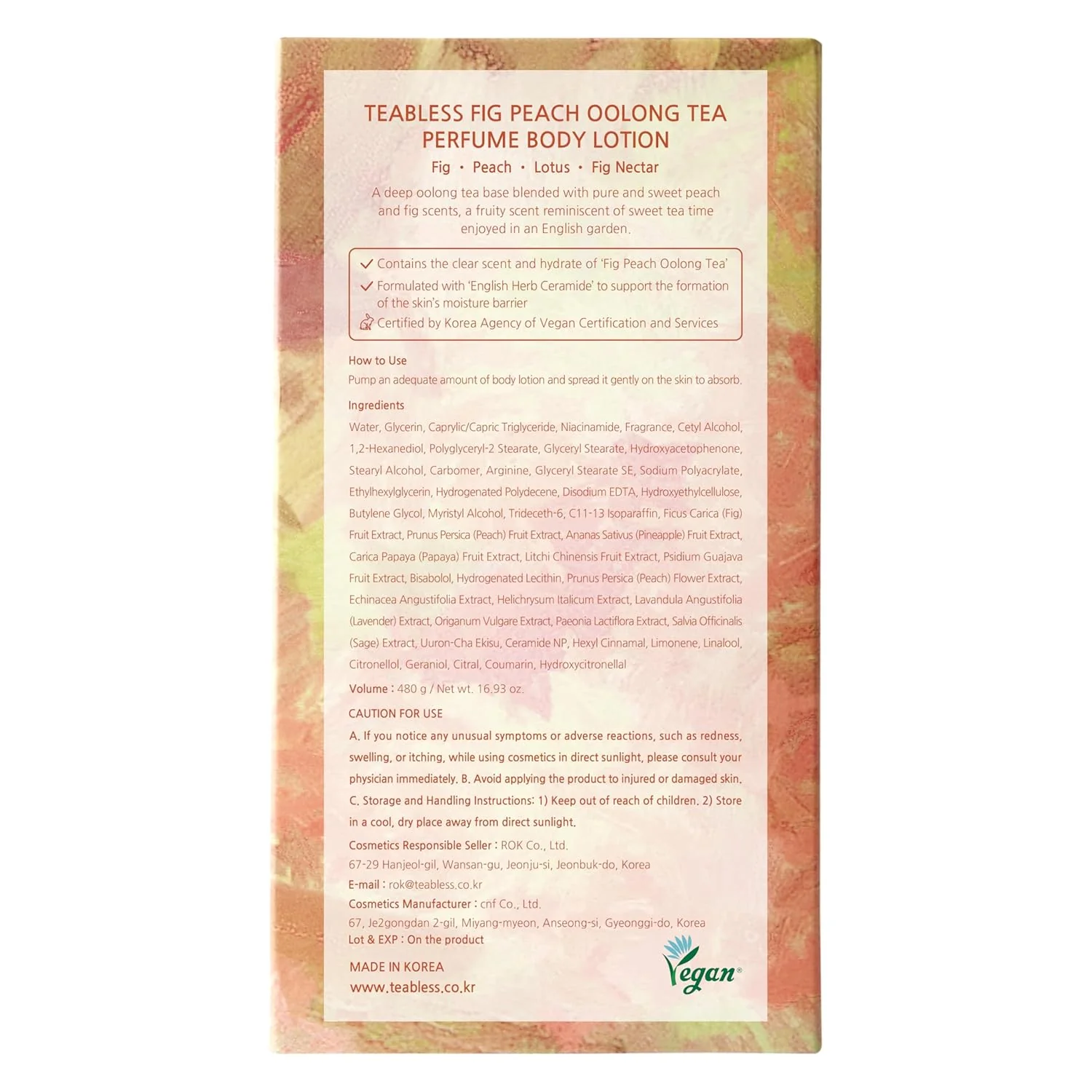 Perfume Body Lotion Fig Peach Oolong Tea - Image 5