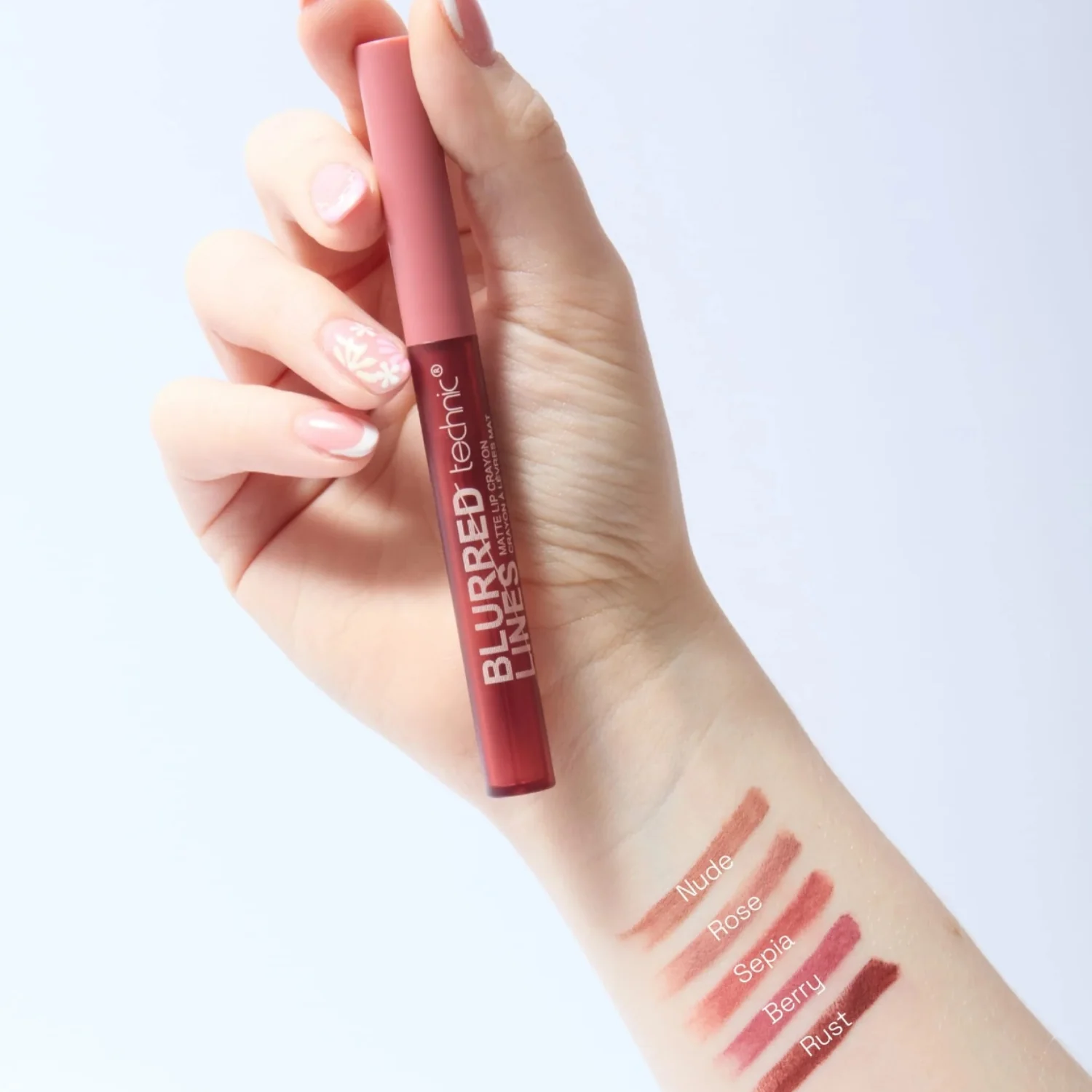 Blurred Line Matte Lip Crayon Rose - Image 2