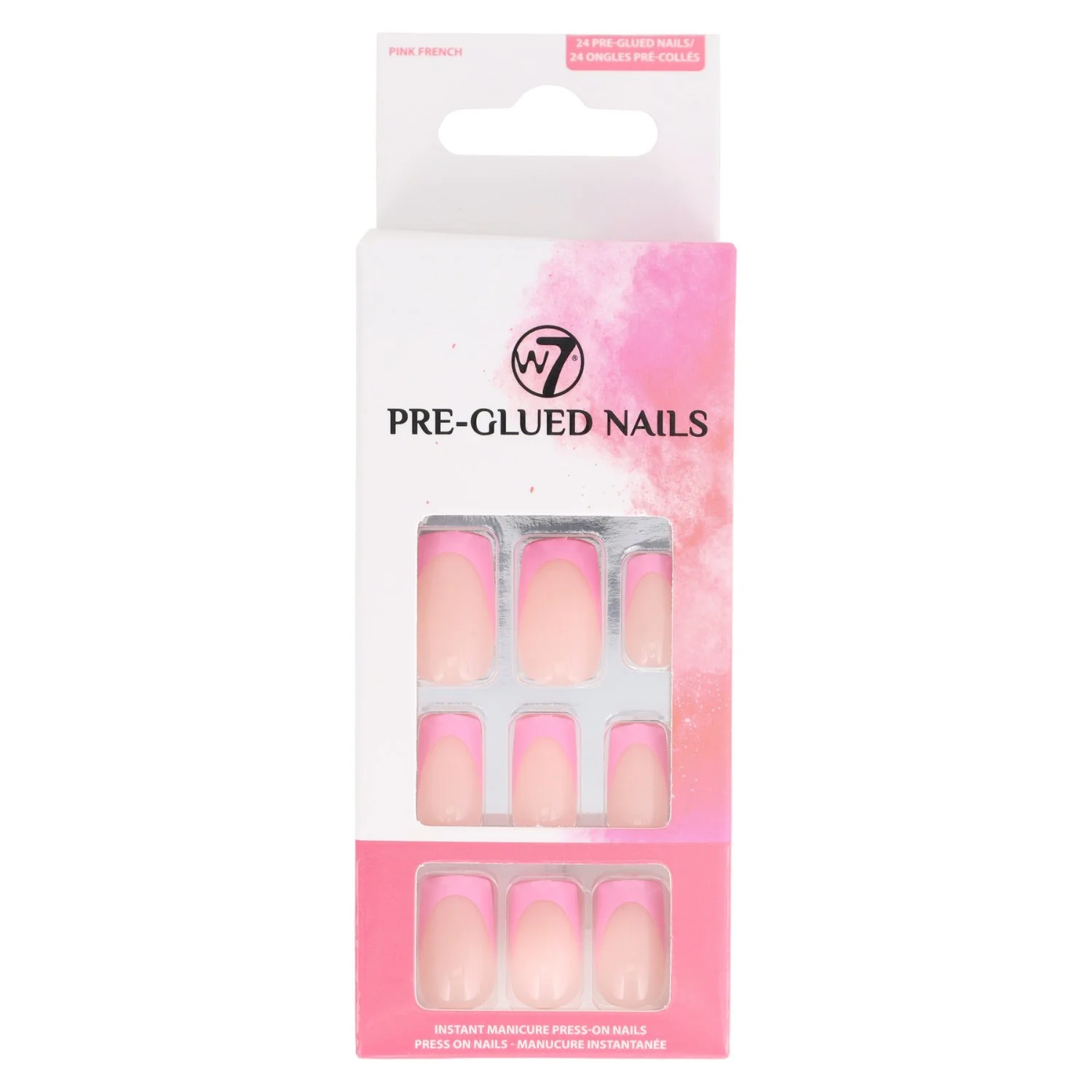 Pre-glued Nails Pink French